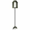 vidaXL Nourrisseur pour oiseaux Acier Vert olive