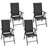 vidaXL Ensemble &agrave; manger d'ext&eacute;rieur 5 pcs chaises pliables Aluminium