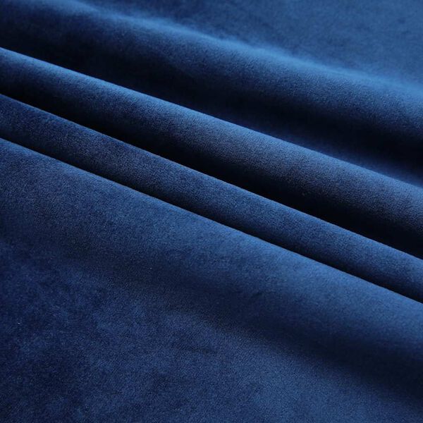 vidaXL Rideaux occultants et crochet 2pcs Velours Bleu fonc&eacute; 140x175cm