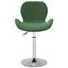 vidaXL Chaise pivotante de salle &agrave; manger Vert fonc&eacute; Velours