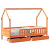 vidaXL Cadre de lit enfants avec tiroirs sans matelas 90x190 cm bois