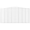 vidaXL Panier de gabions arqu&eacute; 400x30x200/220 cm Fer galvanis&eacute;