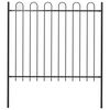 vidaXL Cl&ocirc;ture de jardin BOXTEL avec arceau sup&eacute;rieur en acier 170 x 150 cm noir