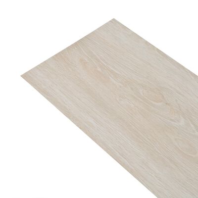 vidaXL Planche de plancher PVC autoadhésif 5,02 m² 2 mm Blanc chêne
