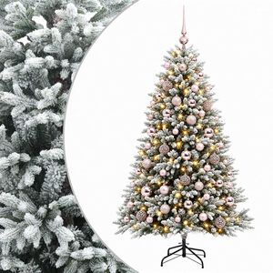 vidaXL Arbre de No&euml;l Artificiel avec Boule 240 cm 300 LED Blanc chaud