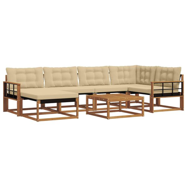 vidaXL Ensemble de canap&eacute;s d'ext&eacute;rieur 19 pcs Naturel et Beige