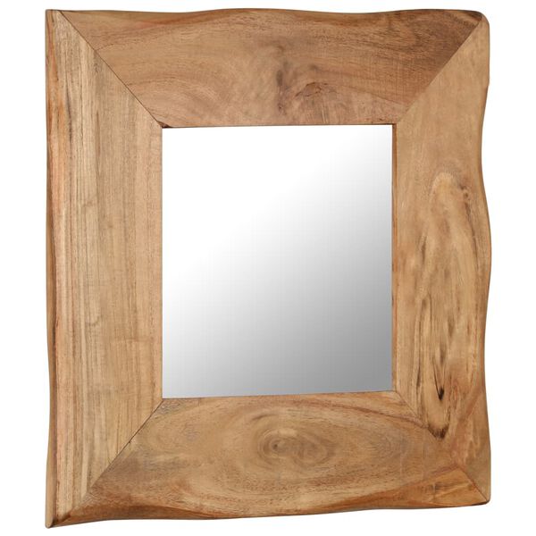 vidaXL Miroir cosm&eacute;tique 50x50 cm Bois solide d'acacia