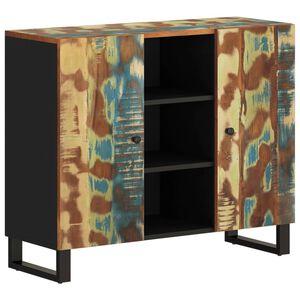vidaXL Buffet avec 2 portes 90x33x75 cm bois massif de r&eacute;cup&eacute;ration