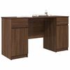 vidaXL Bureau Ch&ecirc;ne marron 140 x 49 x 76 cm Bois d'ing&eacute;nierie