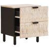 vidaXL Cabinet de chevet Blanc 40 x 33 x 46 cm Bois de mangue massif
