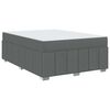 vidaXL Cadre de lit avec matelas Gris fonc&eacute; 140 x 200 cm tissu