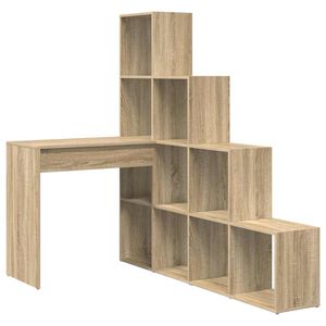 vidaXL Bureau d'angle Ch&ecirc;ne Sonoma 101,5 x 149,5 x 149,5 cm