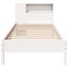 vidaXL Lit biblioth&egrave;que sans matelas blanc 90x200cm bois de pin massif