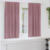 vidaXL Rideaux occultants 2 pcs Rose fonc&eacute; 140 x 175 cm Velours