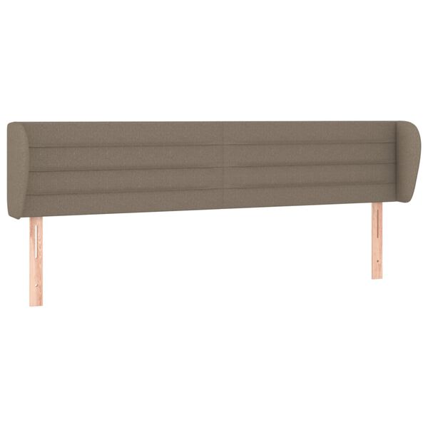 vidaXL T&ecirc;te de lit avec oreilles Taupe 203x23x78/88 cm Tissu