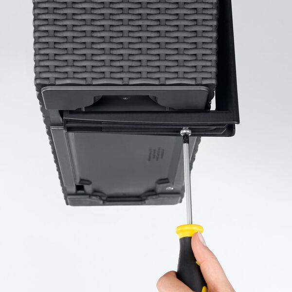 LECHUZA Supports pour jardini&egrave;re de balcon Noir 19033