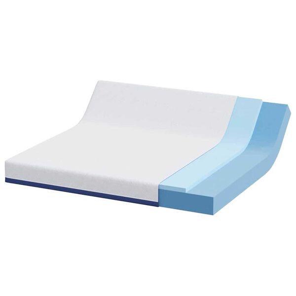 vidaXL Matelas Blanc et Bleu 180 x 200 cm Tissu jacquard