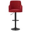 vidaXL Tabourets de bar lot de 2 rouge bordeaux velours