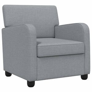 vidaXL Fauteuil Gris clair Tissu