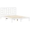 vidaXL Cadre de lit sans matelas blanc 150x200 cm bois massif