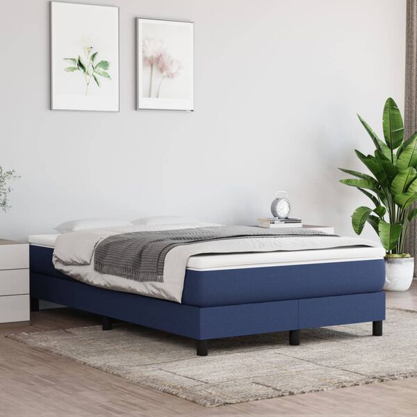 vidaXL Matelas de lit &agrave; ressorts ensach&eacute;s fermet&eacute; moyenne Bleu 120x200x20 cm Tissu