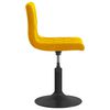 vidaXL Chaises &agrave; manger pivotantes lot de 2 jaune moutarde velours