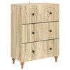 vidaXL Armoire &agrave; tiroirs Ch&ecirc;ne Sonoma 66 x 34,5 x 90 cm