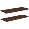 vidaXL Appuis de fen&ecirc;tre 2 pc Marron fonc&eacute; 120 x 40 x 2 cm