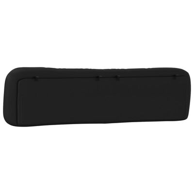 vidaXL Coussin de tête de lit noir 200 cm similicuir