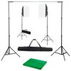 vidaXL Kit de studio photo avec bo&icirc;tes &agrave; lumi&egrave;re et toile de fond