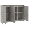 vidaXL Buffet Gris béton 102x33x75 cm Bois d'ingénierie