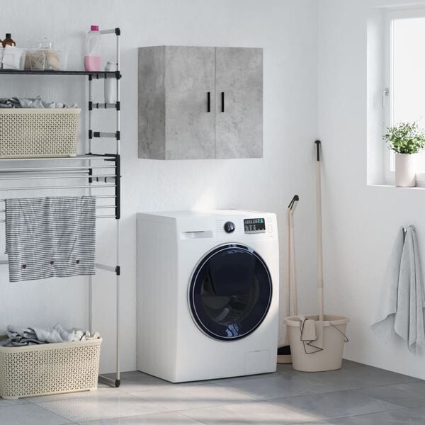 vidaXL Armoire murale gris b&eacute;ton 60x31x60 cm bois d'ing&eacute;nierie