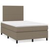 vidaXL Sommier &agrave; lattes de lit avec matelas taupe 120x190 cm tissu