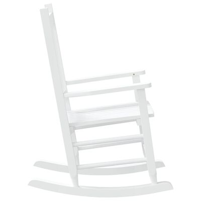 vidaXL Chaise à bascule enfants blanc bois de peuplier massif