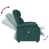 vidaXL Fauteuil de massage Vert fonc&eacute; Tissu