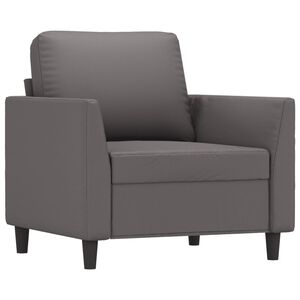 vidaXL Fauteuil Gris 60 cm Similicuir