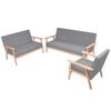 vidaXL Ensemble de canap&eacute;s 3 pcs Tissu Gris clair