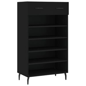 vidaXL Armoire &agrave; chaussures noir 60x35x105 cm bois d'ing&eacute;nierie