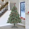 vidaXL Sapin de No&euml;l artificiel Vert 240 cm PVC, plastique et acier