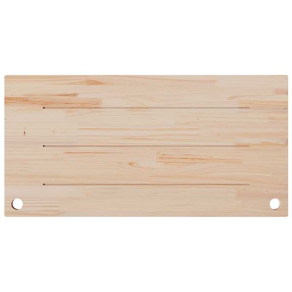 vidaXL Dessus de bureau blanc 100x50x2,5 cm bois massif de pin