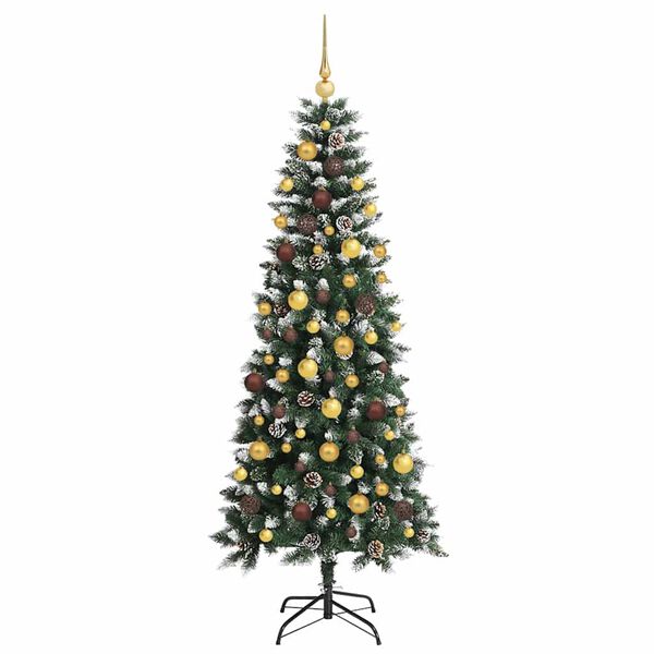 vidaXL Sapin de No&euml;l artificiel Vert 180 cm PVC, plastique et acier