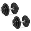 vidaXL Ensemble d'halt&egrave;res 18 pcs 40 kg Fonte