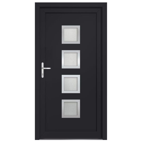 vidaXL Porte d'entr&eacute;e anthracite 108x208 cm PVC