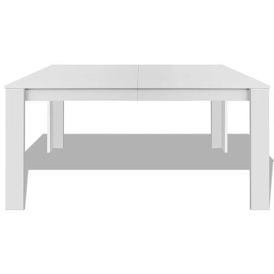 vidaXL Table à manger 140x80x75 cm blanc