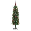 vidaXL Sapin de Noël artificiel Vert 150 cm PVC et acier et plastique