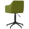 vidaXL Chaises pivotantes &agrave; manger lot de 2 vert clair velours