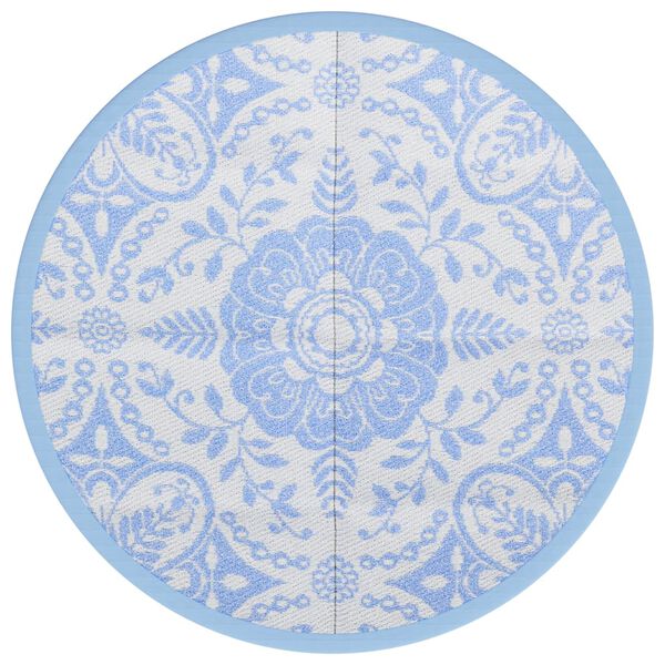 vidaXL Tapis d'ext&eacute;rieur ARAKIL bleu azur&eacute; &Oslash;120 cm PP