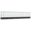 vidaXL Voli&egrave;re avec extension argent&eacute; 1042,5x107x212 cm acier