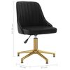vidaXL Chaise pivotante de salle &agrave; manger Noir Velours