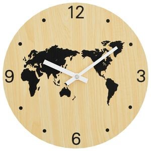 vidaXL Horloge murale jaune et noir &Oslash;30 cm bois d'ing&eacute;nierie
